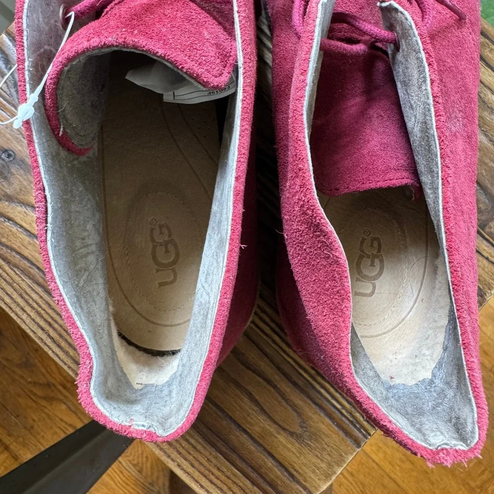 UGG Leighton Mens Burgundy Red Suede Chukka Desert Boots Size‎ 13